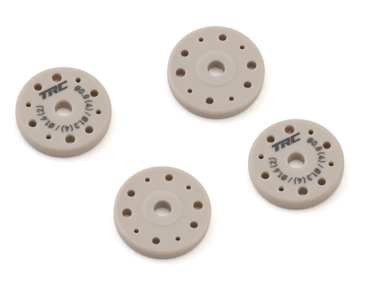 Throttlefinger Racing Concepts Flat Shock piston (4) (0.8mm x 4 + 1.3mm x 4 + 1.6mm x 2) (HB/WRC)
