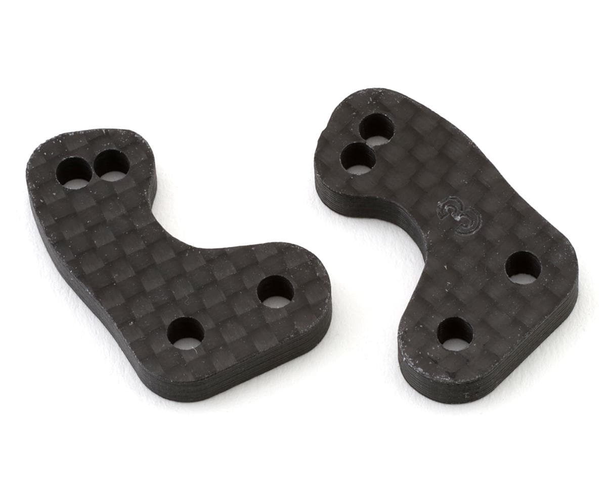 Position 1 RC HB Racing D8/D8T #3 Carbon Fiber Steering Plates (2) (+1mm)