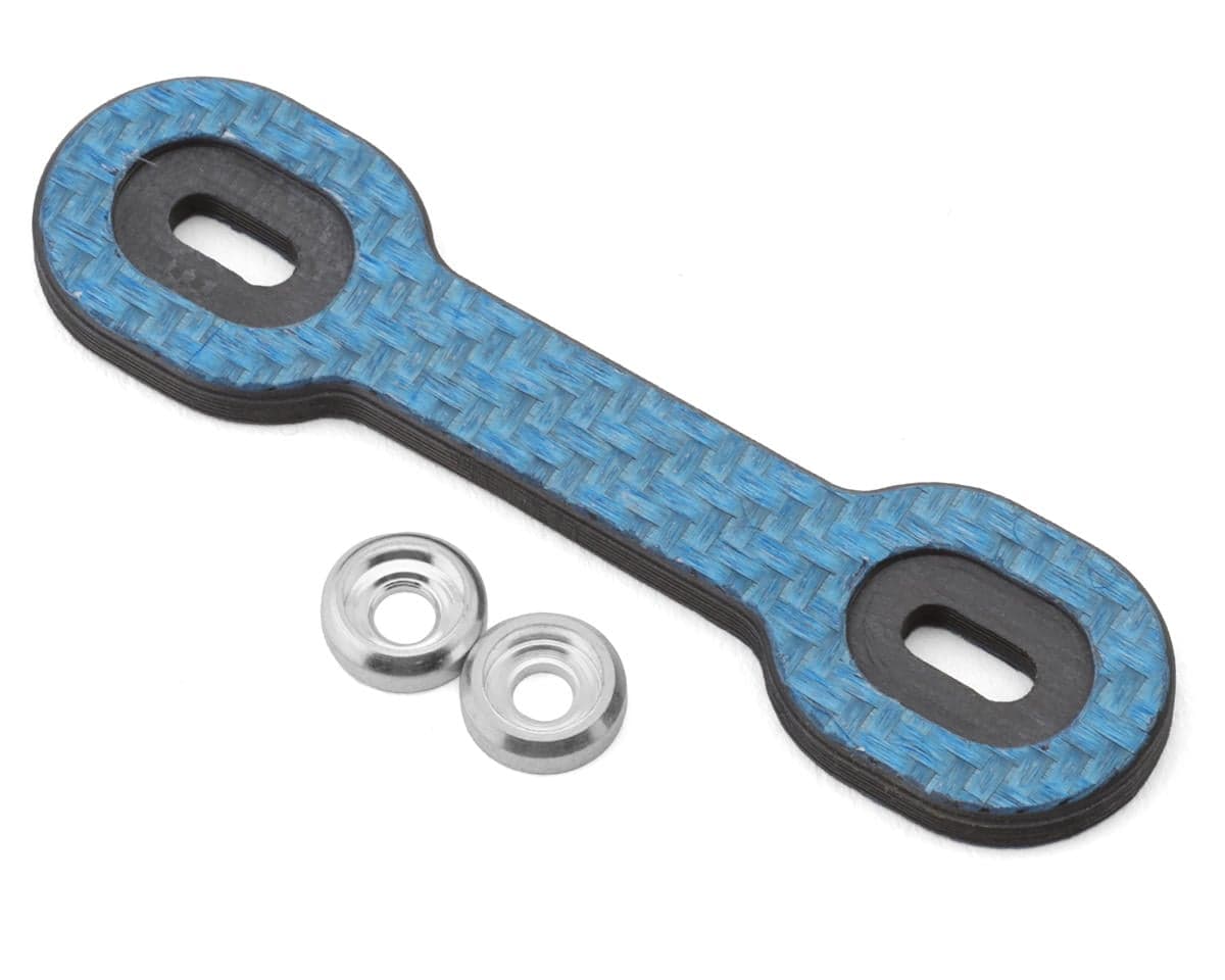 Position 1 RC Universal Carbon Fiber One Piece Wing Button Plate (Blue)