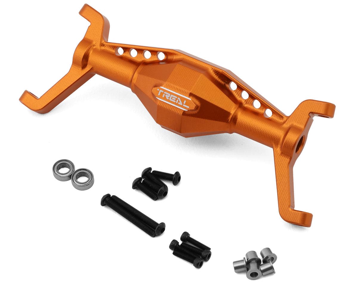Treal Hobby Axial UTB18 Aluminum Front Axle Housing (Orange)