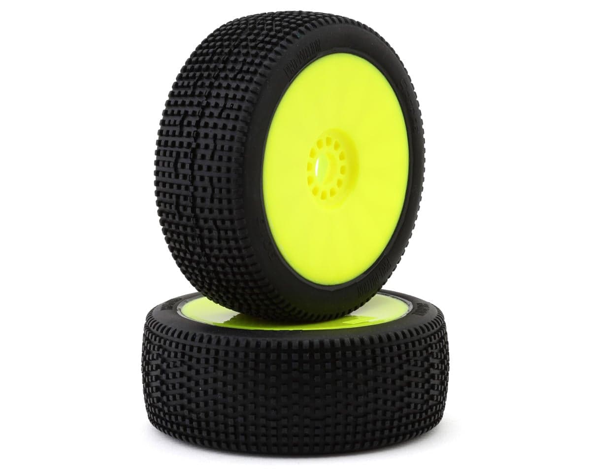 Pro-Motion Spitfire 1/8 Buggy Pre-Mount Tires (Yellow) (2) (Super Soft)