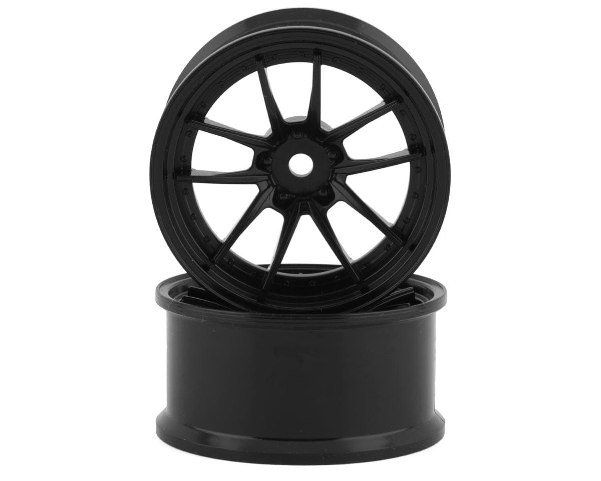 RC Art SSR Reiner Type 10S 5-Split Spoke Drift Wheels (Black) (2) (6mm Offset)