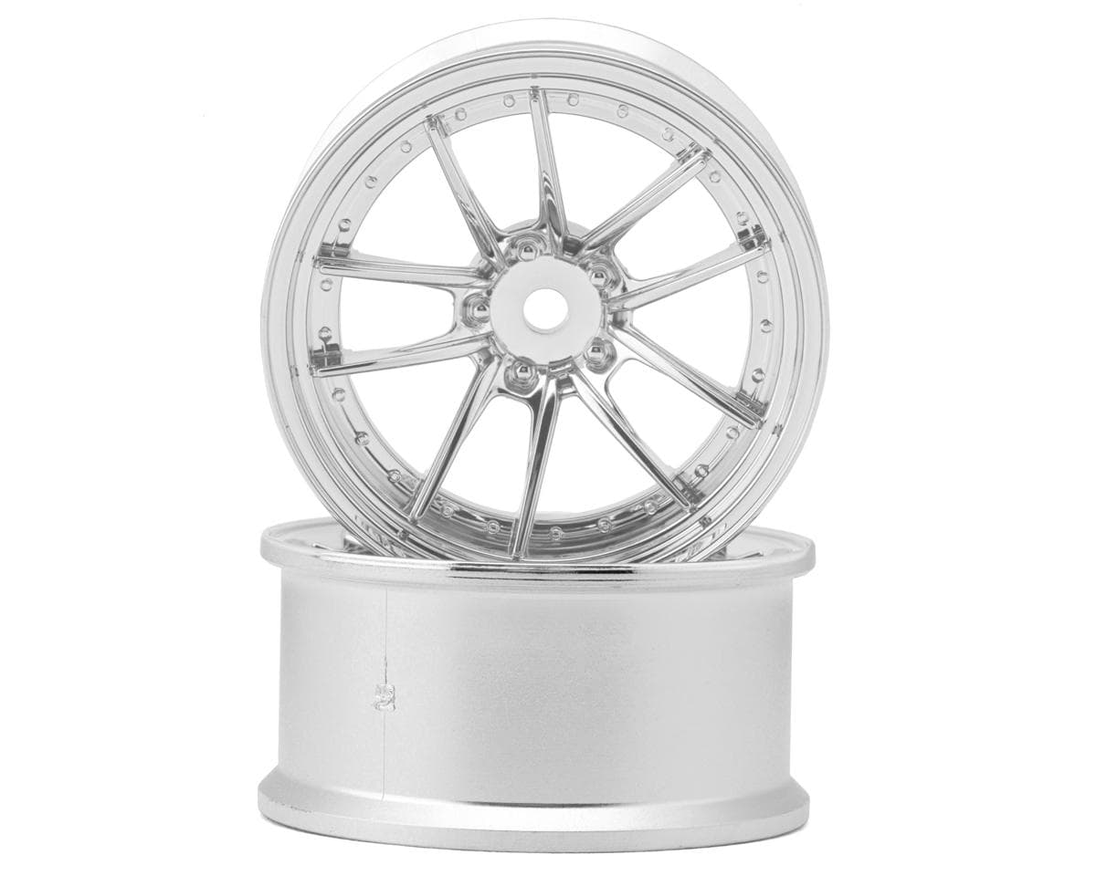 RC Art SSR Reiner Type 10S 5-Split Spoke Drift Wheels (Matte Silver) (2) (Deep Face 8mm Offset)