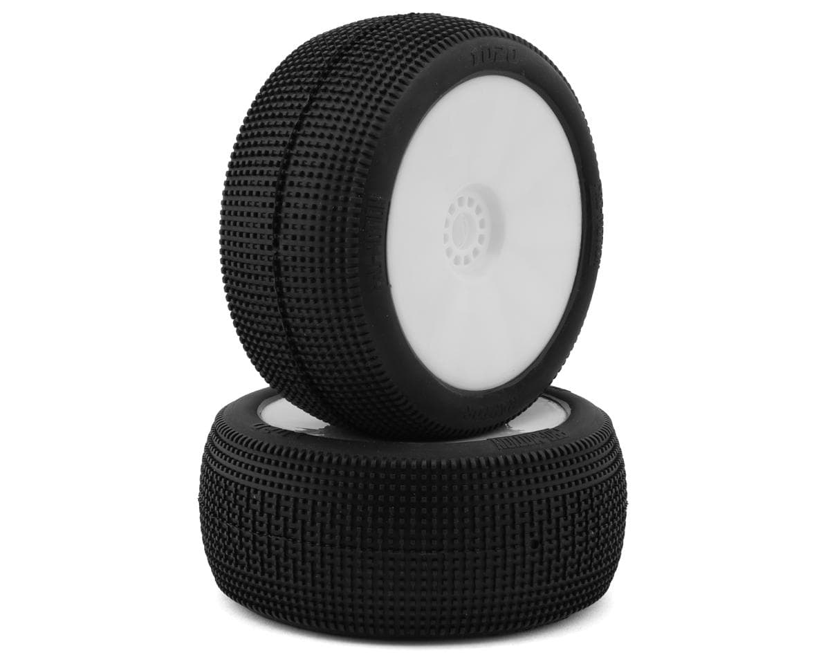 Pro-Motion Raptor 1/8 Truggy Pre-Mount Tires (White) (2) (Super Soft - Long Wear)