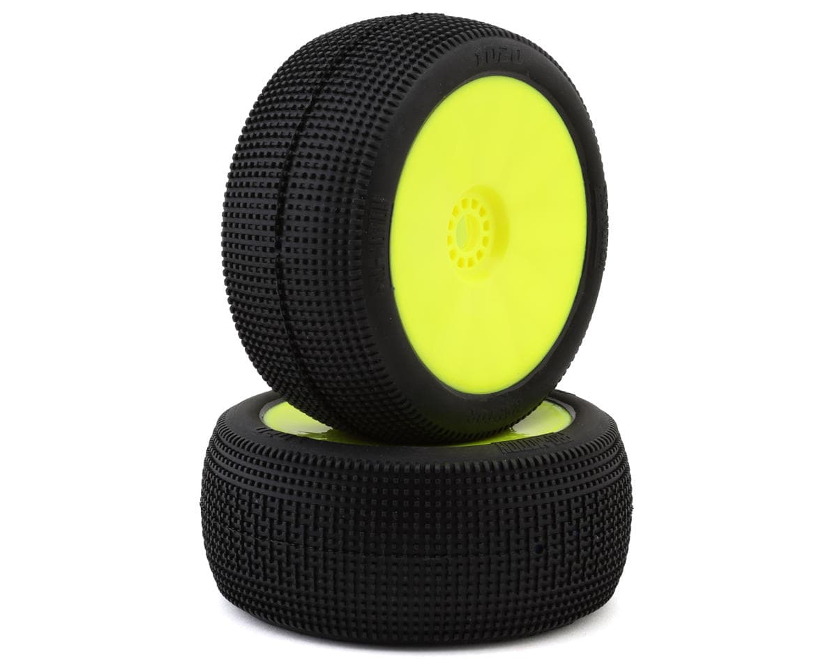Pro-Motion Raptor 1/8 Truggy Pre-Mount Tires (Yellow) (2) (Super Soft - Long Wear)
