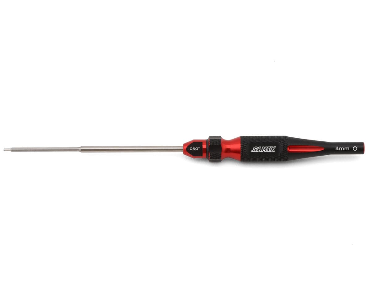 Samix SCX24 2-in-1 Hex Wrench/Nut Driver (Red) (.050" Hex/4mm Nut)