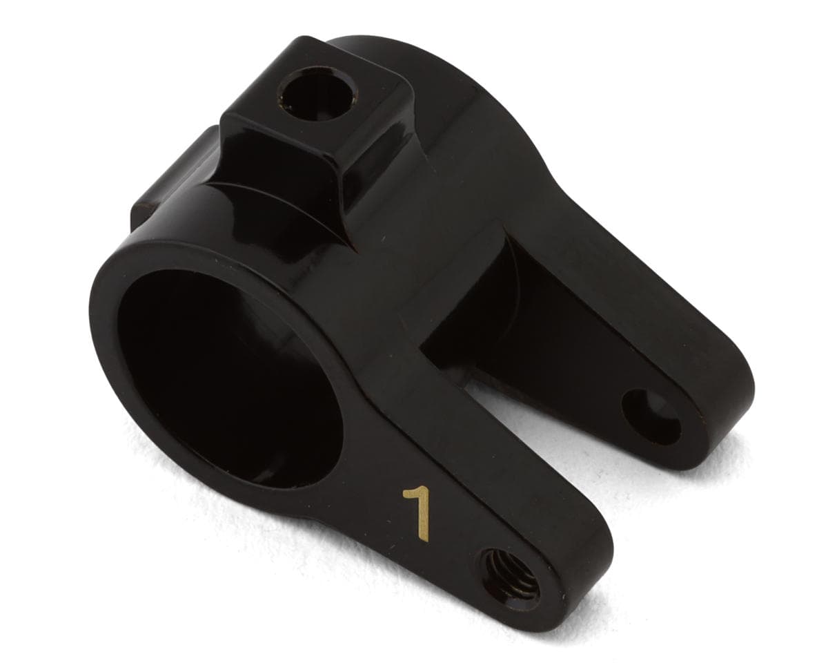 ST Racing Concepts SCX10 Pro Brass Front Axle Link Mount (Black) (14g) (Servo On Axle)