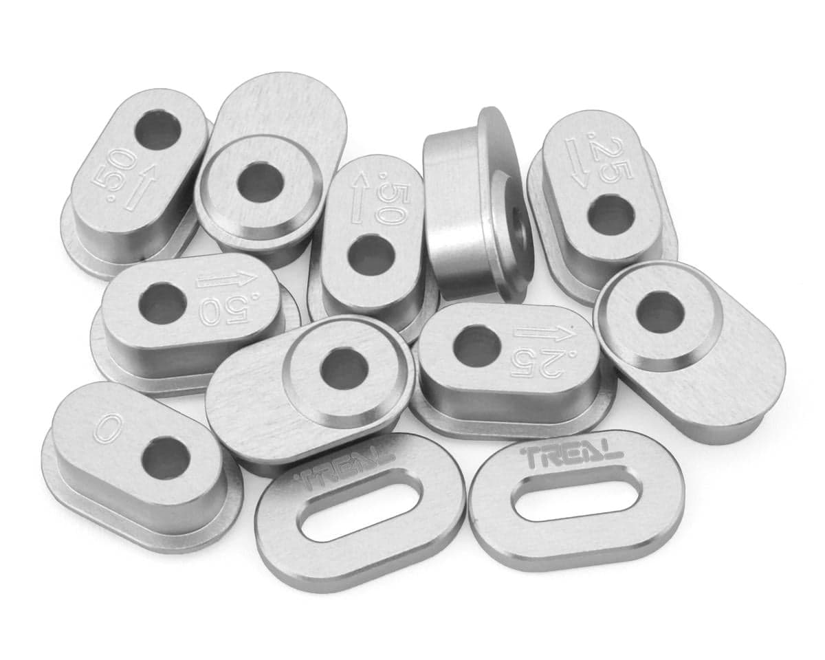 Treal Hobby Losi Promoto MX CNC Aluminum Chain Tensioner Adjustment Insert Set (Silver)