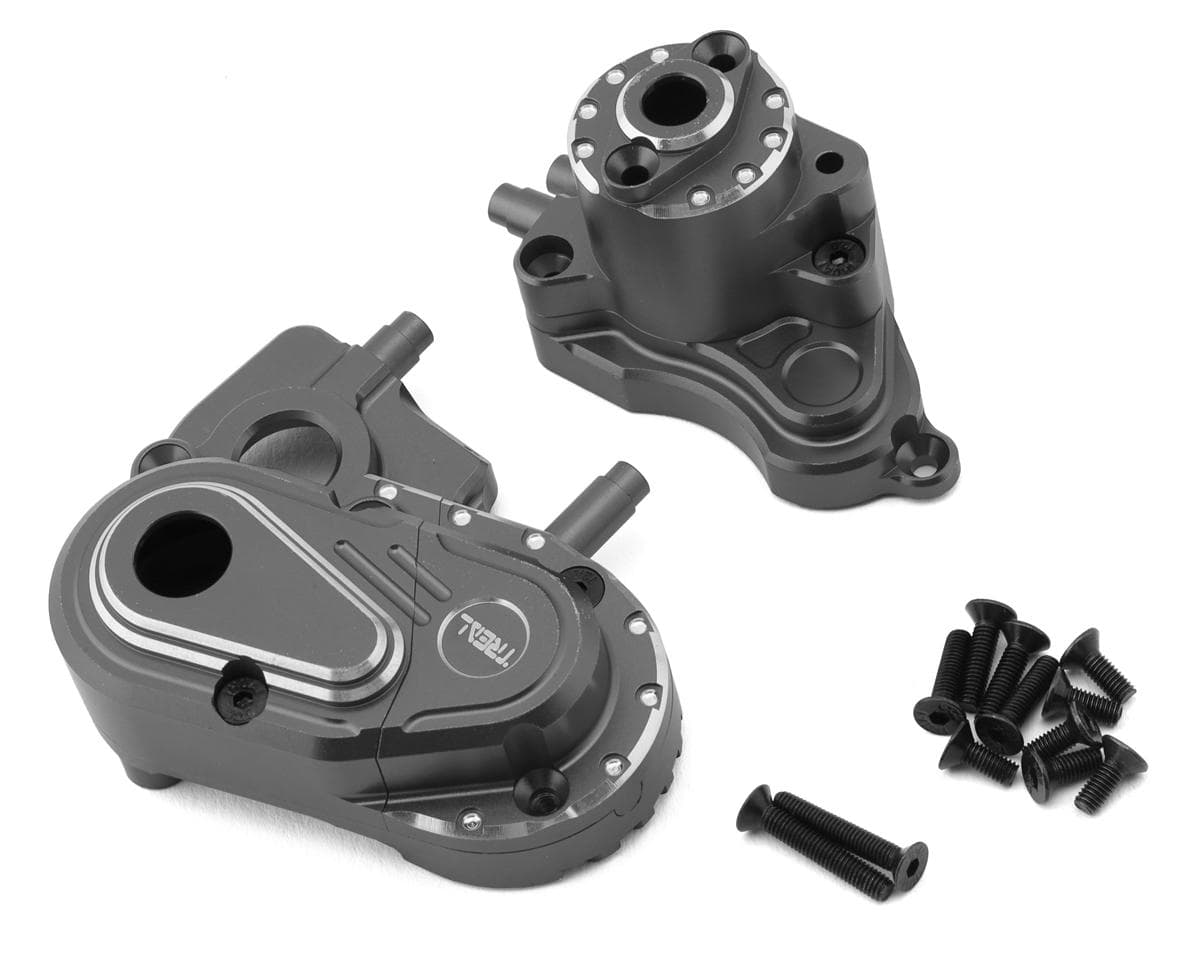 Treal Hobby Axial Capra CNC Aluminum Transmission Case (Grey)