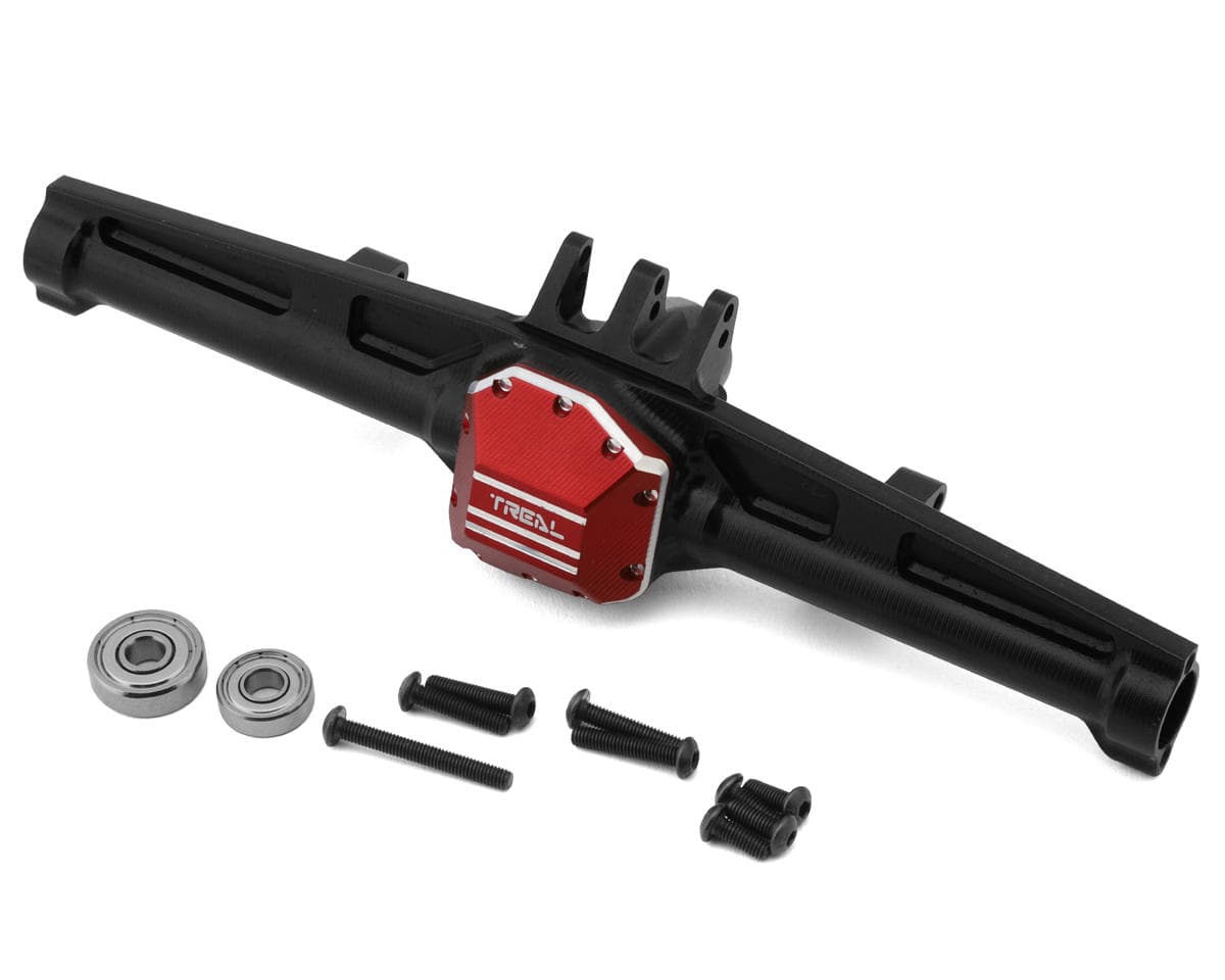 Treal Hobby Axial SCX10 III CNC Aluminum Rear Straight Axles (Black)