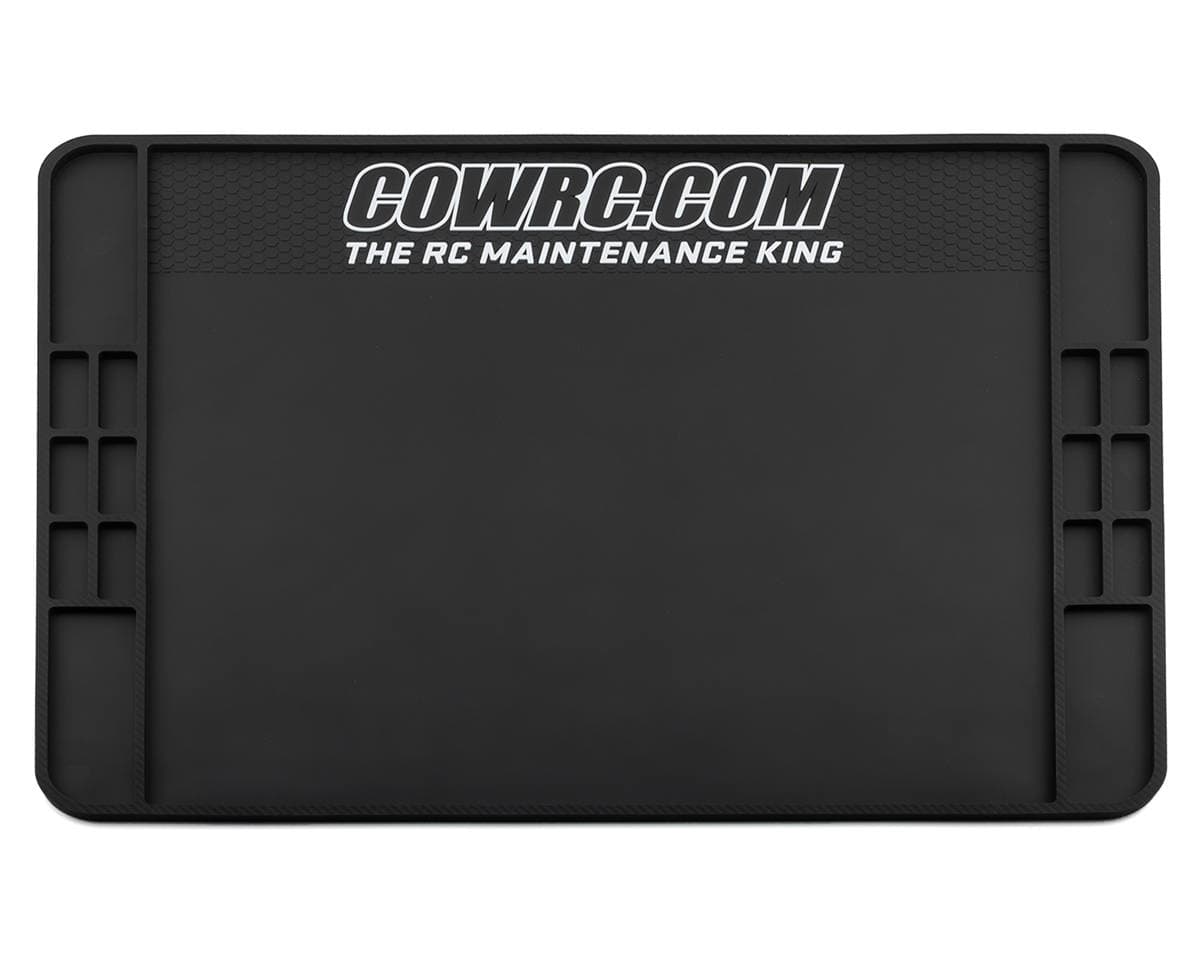 Cow RC Carbon Series Screw Catcher Rubber Pit Mat (24"x30")
