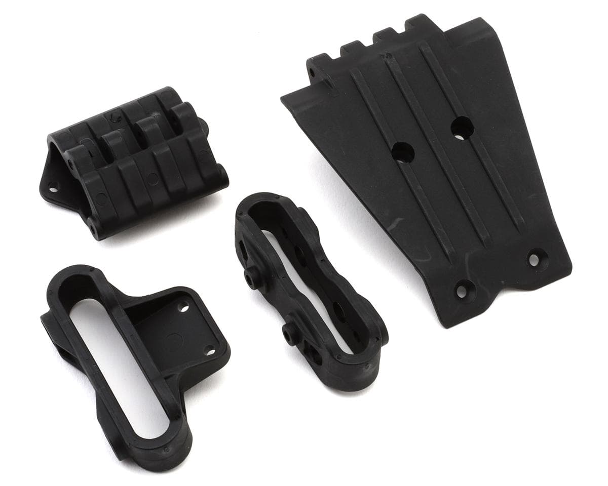 Arrma Gorgon Lower Skid And Bumper Mount Set (Black)