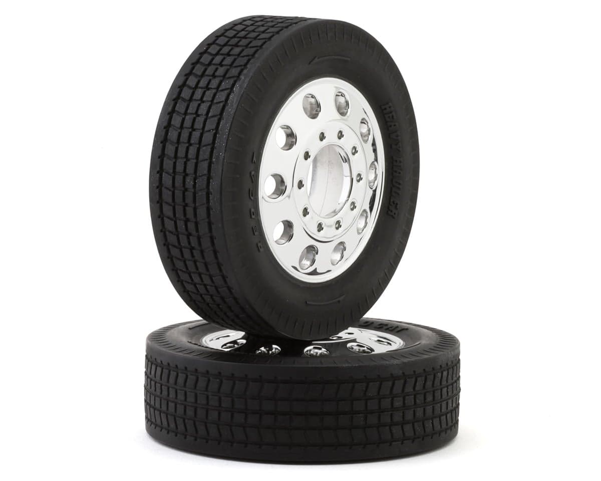 Redcat Custom Hauler Front Pre-Mounted Tires (Chrome) (2)