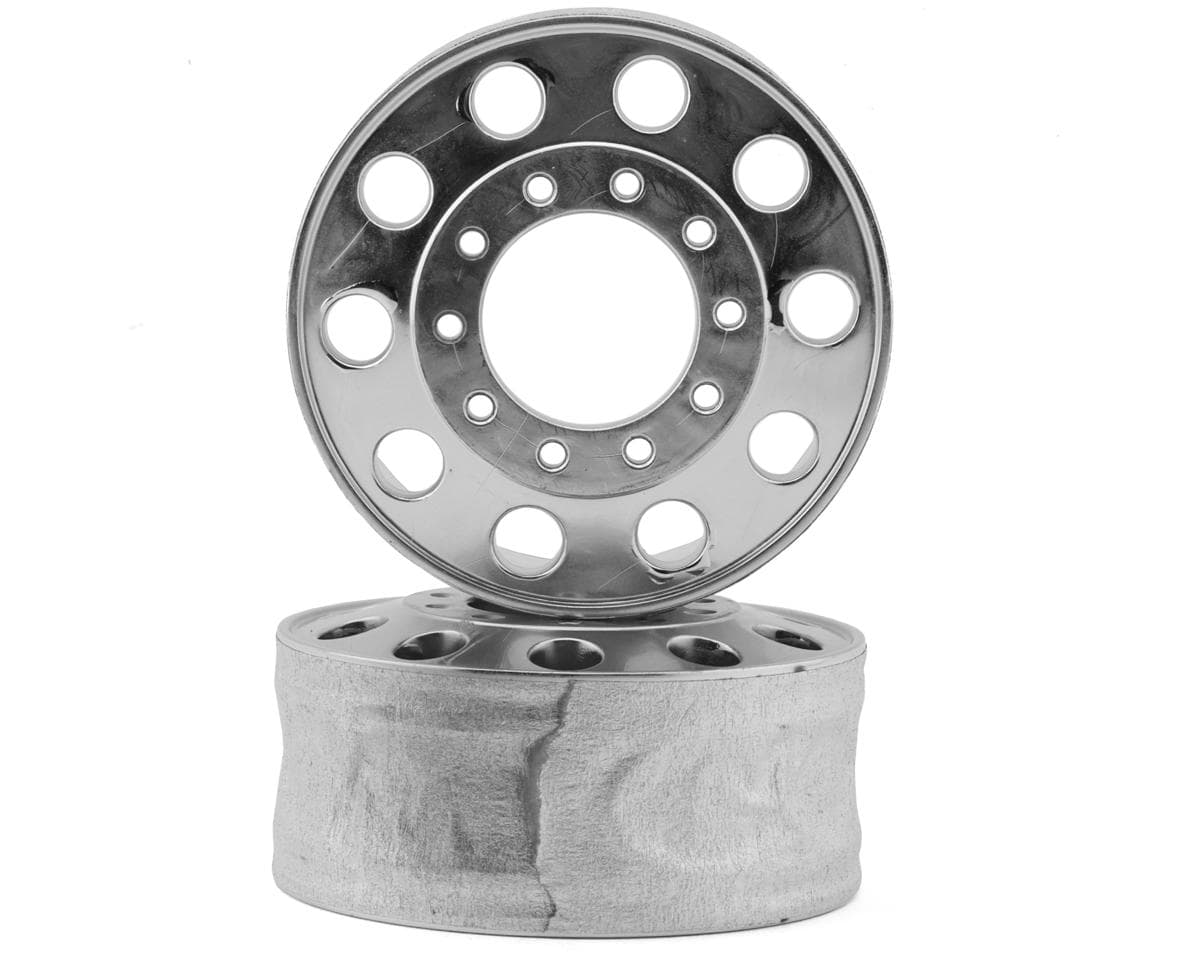 Redcat Custom Hauler Rear Wheels (Chrome) (2)