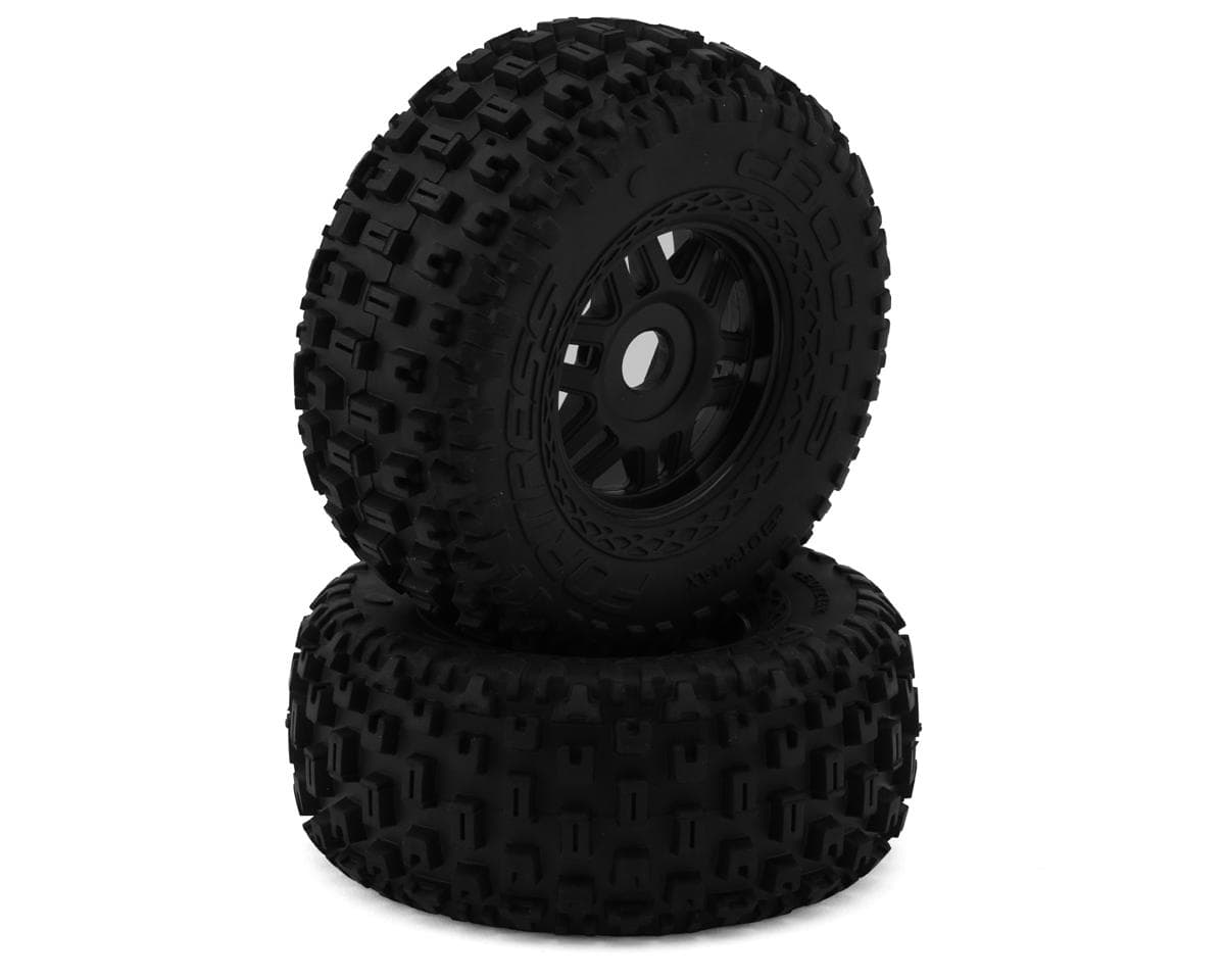 Arrma dBoots Fortress LP Pre-mounted Tire Set (Black) (2) w/17mm Hex