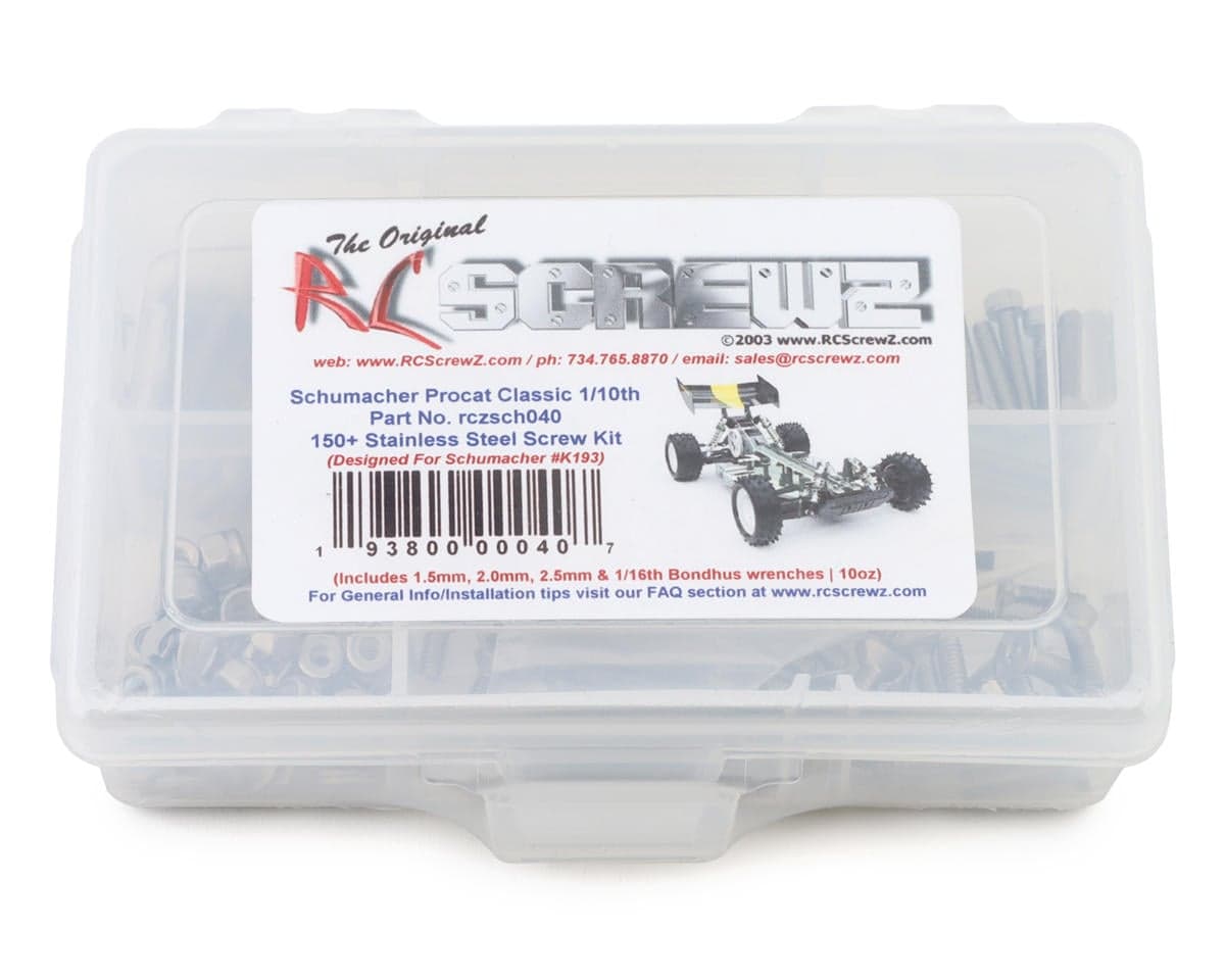 RC Screwz Schumacher ProCat Classic Stainless Steel Screw Kit