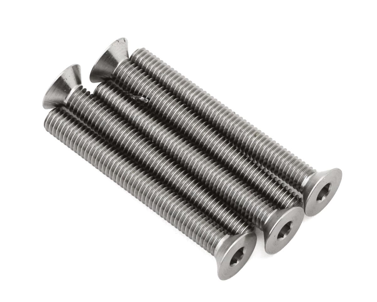 1UP Racing 3mm Titanium Pro Duty Flat Head Screws (5) (3x22mm)