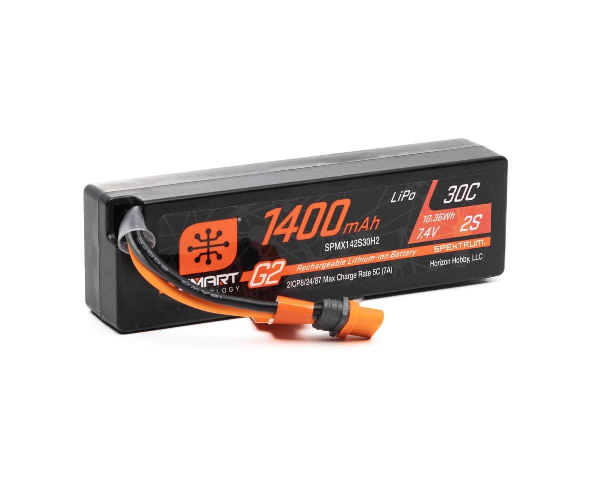Spektrum RC 2S Smart 30C G2 LiPo Battery Pack w/IC2 Connector (7.4V/1400mAh)