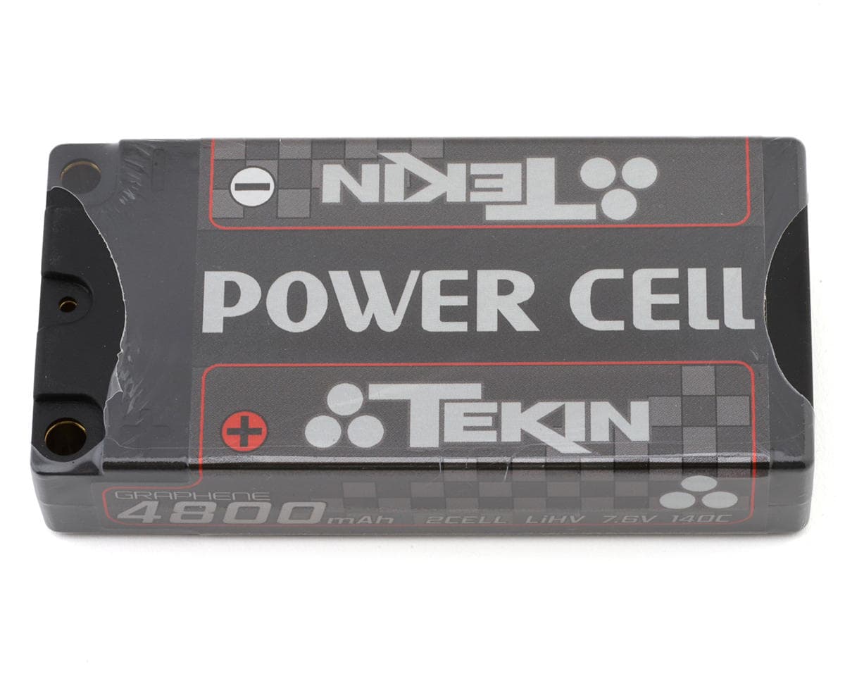 Tekin Power Cell 2S Shorty 140C LCG Graphene LiPo Battery (7.6V/4800mAh) w/5mm Bullets