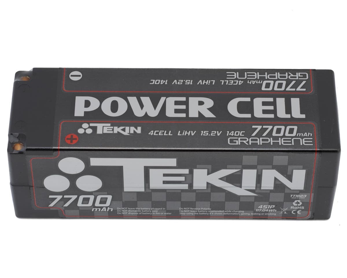Tekin Power Cell 4S HV 140C LiPo Battery (15.2V/7700mAh) w/5mm Bullets