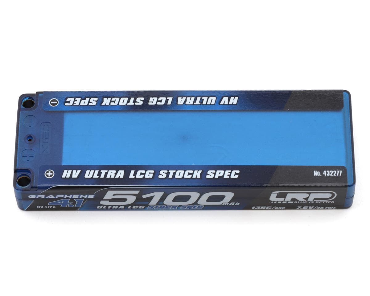LRP Ultra LCG 2S Stock Spec Graphene-4.1 LiHV Battery 135C (7.6V/5100mAh) (5mm Bullet)
