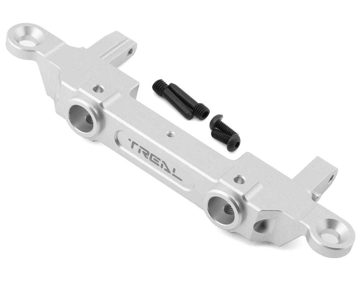 Treal Hobby SCX6 Aluminum Rear Bumper & Body Mount (Silver)
