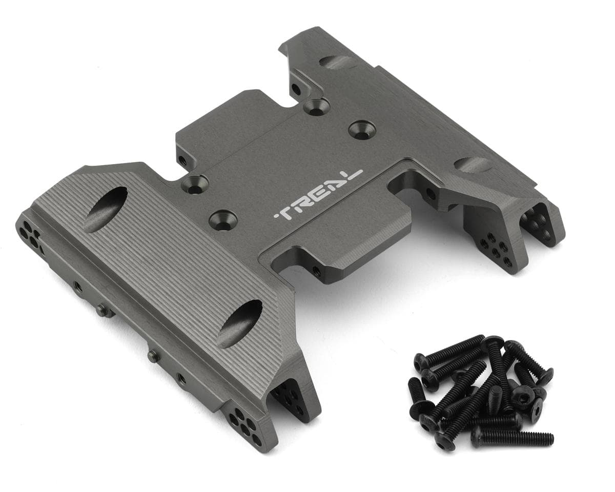 Treal Hobby SCX6 Aluminum Center Skid Plate (Titanium)