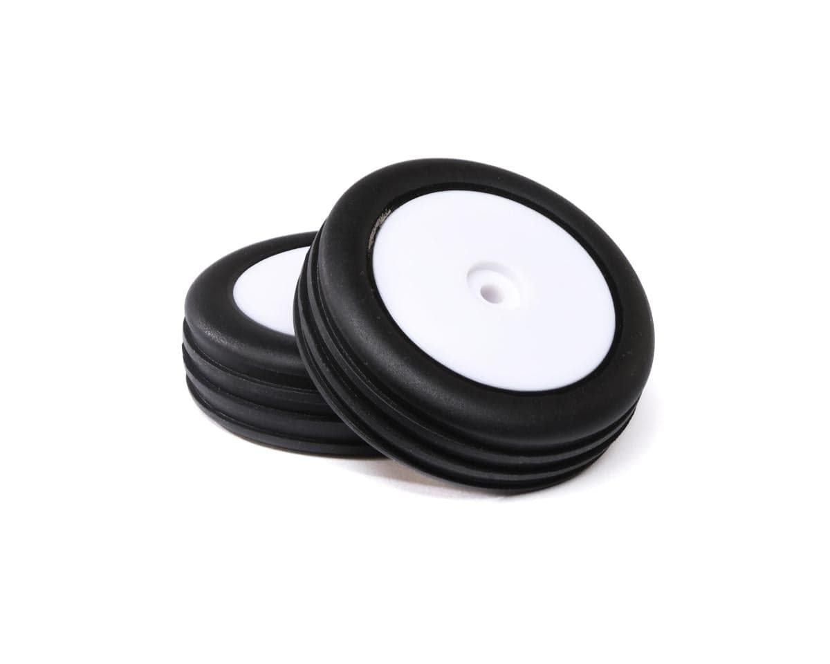 Losi Wide Body Rib, Front, Mounted Tires, White (2): Mini B