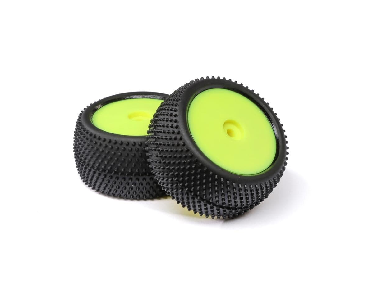 Losi Big Shot, Rear, Mounted Tires, Yellow (2): Mini B