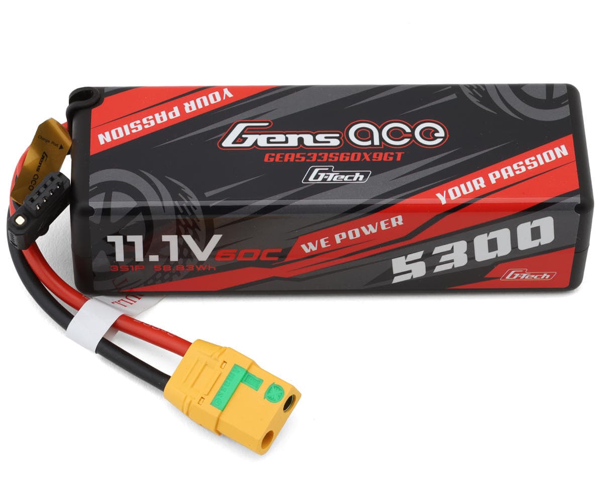 Gens Ace G-Tech Smart 3S LiPo Battery 60C (11.1V/5300mAh) w/XT-90 Connector