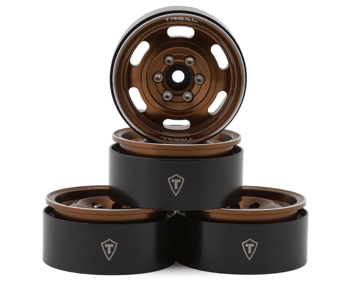 Treal Hobby Type G 1.9" Vintage Wagon Beadlock Wheels (Copper) (4) (129.5g)