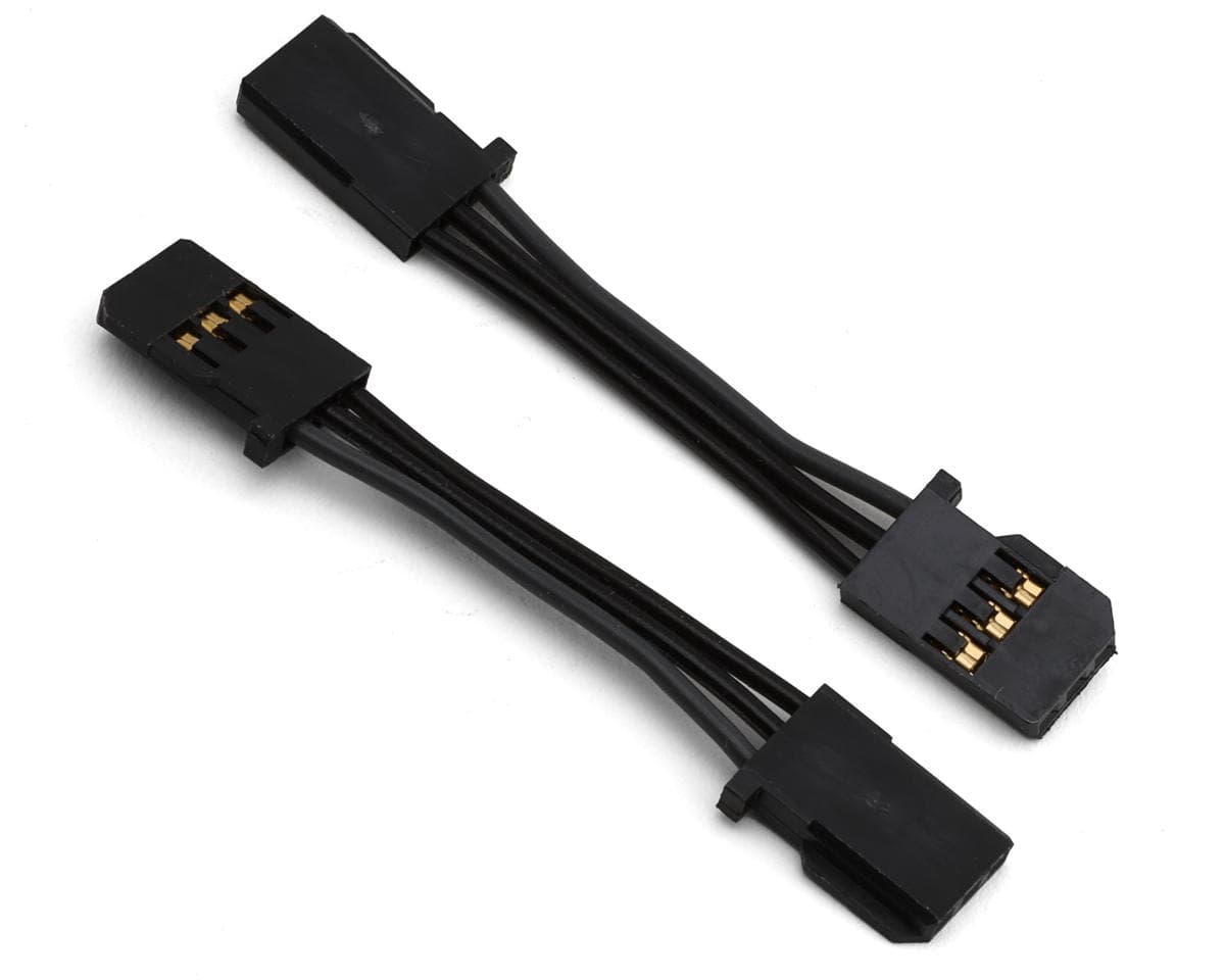 Futaba 55mm FF-GBB Heavy Duty Gyro Extension Cords (2) (Black) (Female-to-Female)