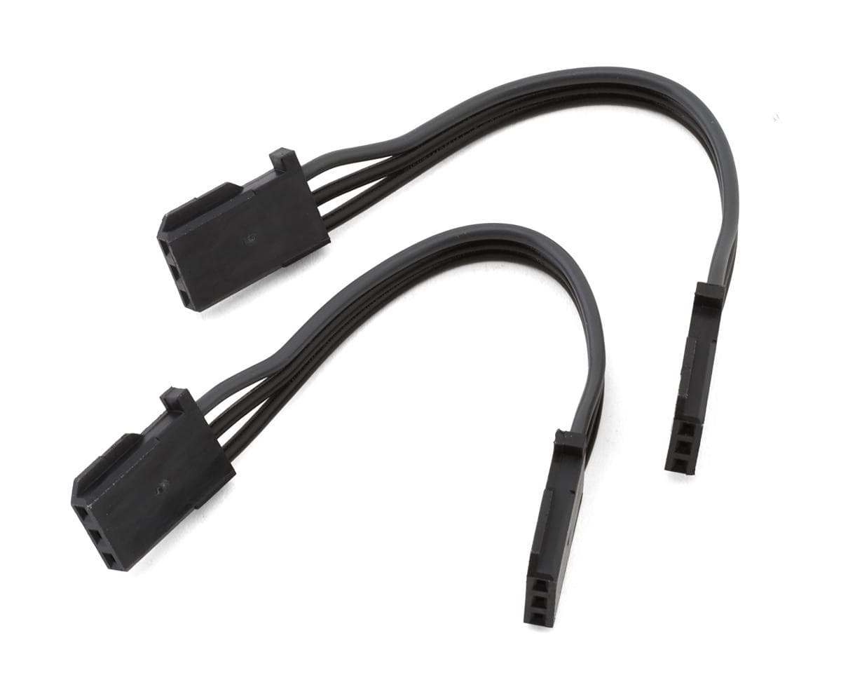 Futaba 80mm FF-GBB Heavy Duty Gyro Extension Cords (2) (Black) (Female-to-Female)