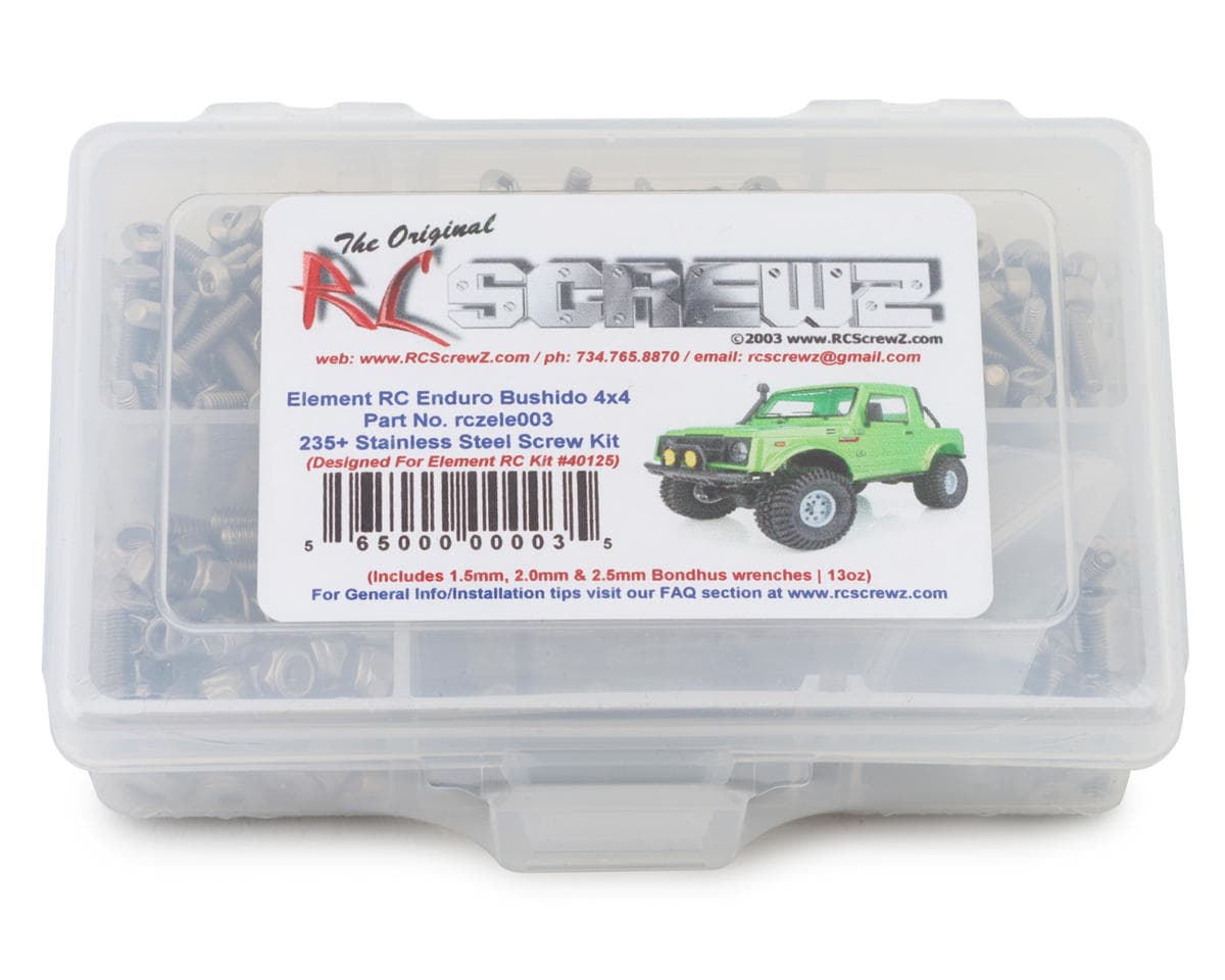 RC Screwz Element RC Enduro Bushido Stainless Steel Screw Kit
