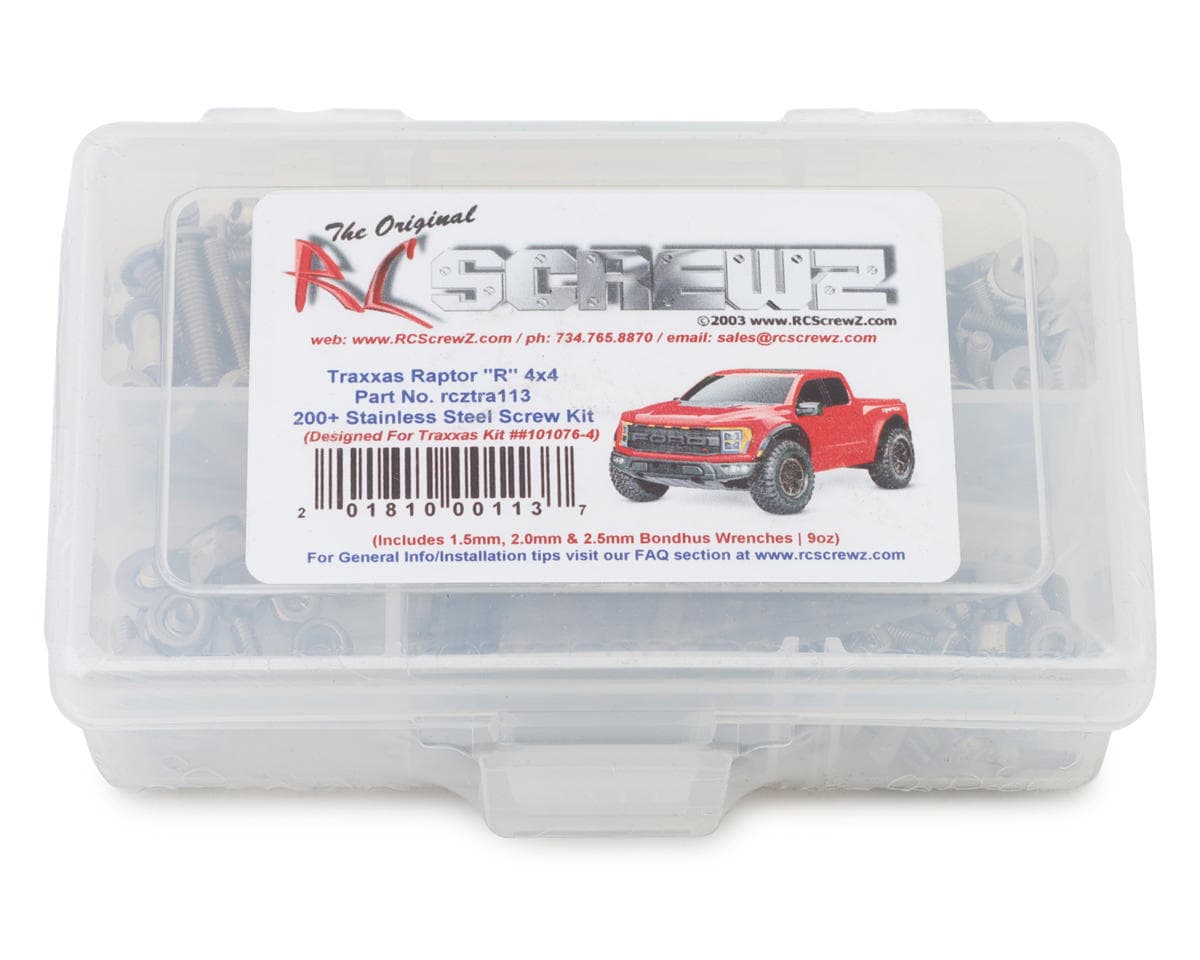 RC Screwz Stainless Steel Screw Kit for Traxxas Ford F-150 Raptor R 4x4