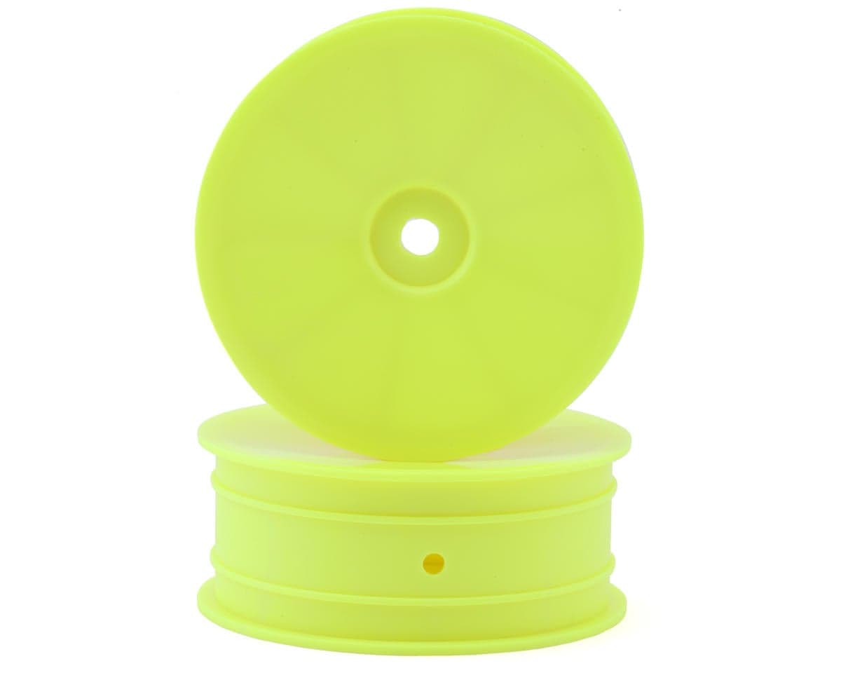 XRAY "Aerodisk" 2WD Front Buggy Wheels (Yellow) (2) (XB2) (Hard) w/12mm Hex