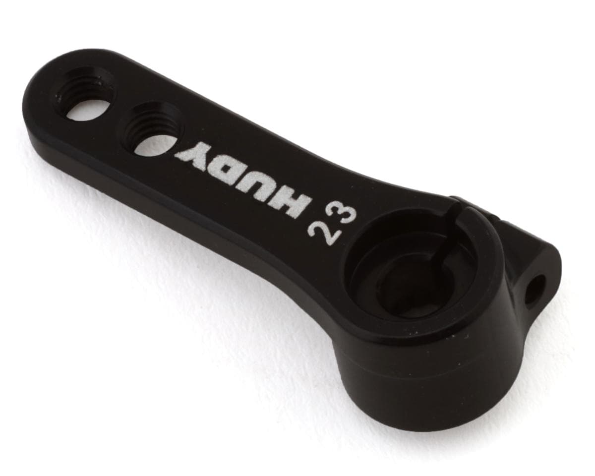 Hudy Aluminum Offset 2 Hole Clamp Servo Horn (Black) (23T) (KO/JR/Sanwa)