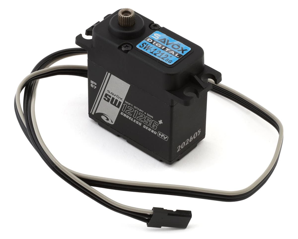 Savox SW-1212SGP Black Edition Hybrid "High Torque" Waterproof Digital Steel Gear Servo (High Voltage) (Tall)