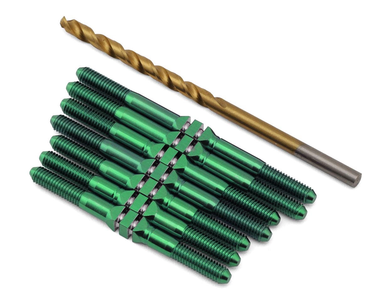 J&T Bearing Co. XRAY XB4 '23 Titanium "Milled'' XD Turnbuckles (Green)
