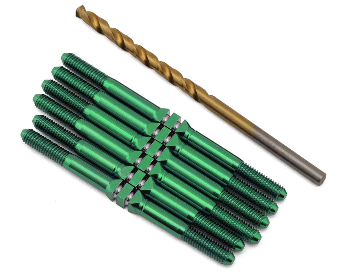 J&T Bearing Co. XRAY XB2 '23 Titanium "Milled'' XD Turnbuckles (Green)