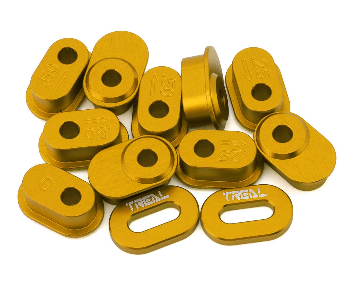 Treal Hobby Losi Promoto MX CNC Aluminum Chain Tensioner Adjustment Insert Set (Gold)
