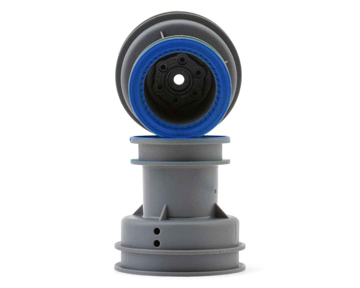 Losi Mini LMT Son-Uva Digger Beadlock Wheels (Blue) (2) (Front/Rear)