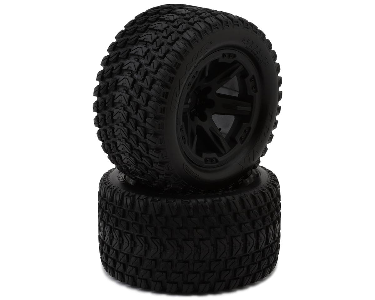 Traxxas Gravix 2.8" Pre-Mounted Monster Truck Tires w/RXT Wheels (Black) (2) w/12mm Hex
