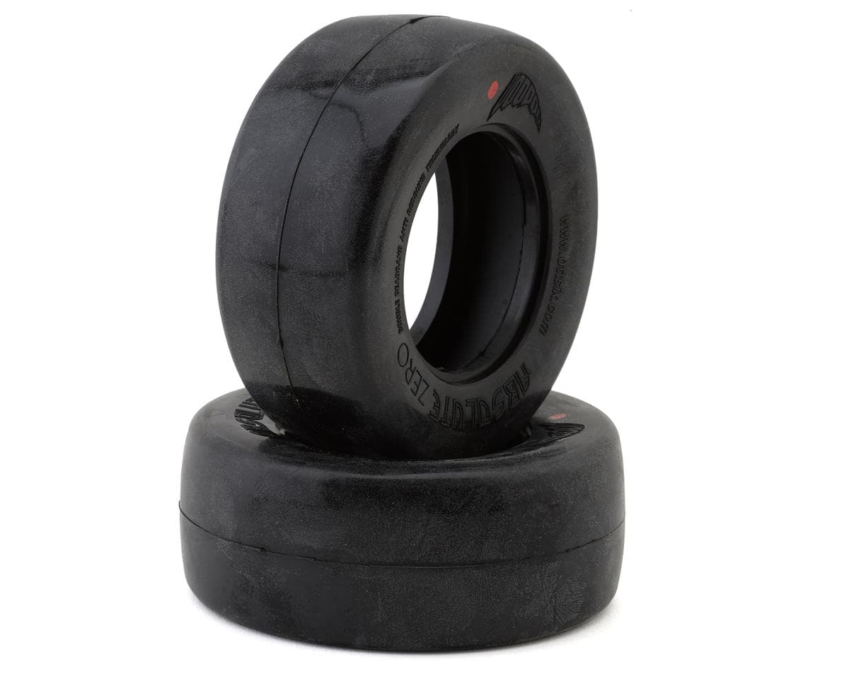 Team Ottsix Racing Voodoo Absolute Zero Belted Rear Racing Slick Tires (2) (Red)