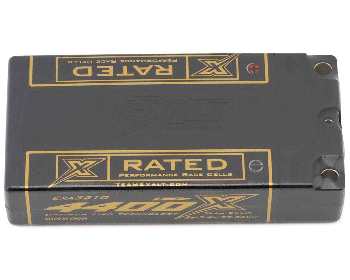 Team Exalt 2S 120C X-Rated LCG Drift Shorty Battery (7.4V/4400mAh) w/5mm Connectors