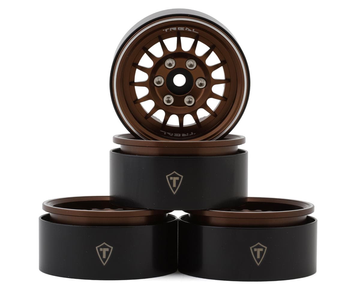 Treal Hobby Type N 1.9" Multi-Spoke Beadlock Wheels (Bronze) (4)