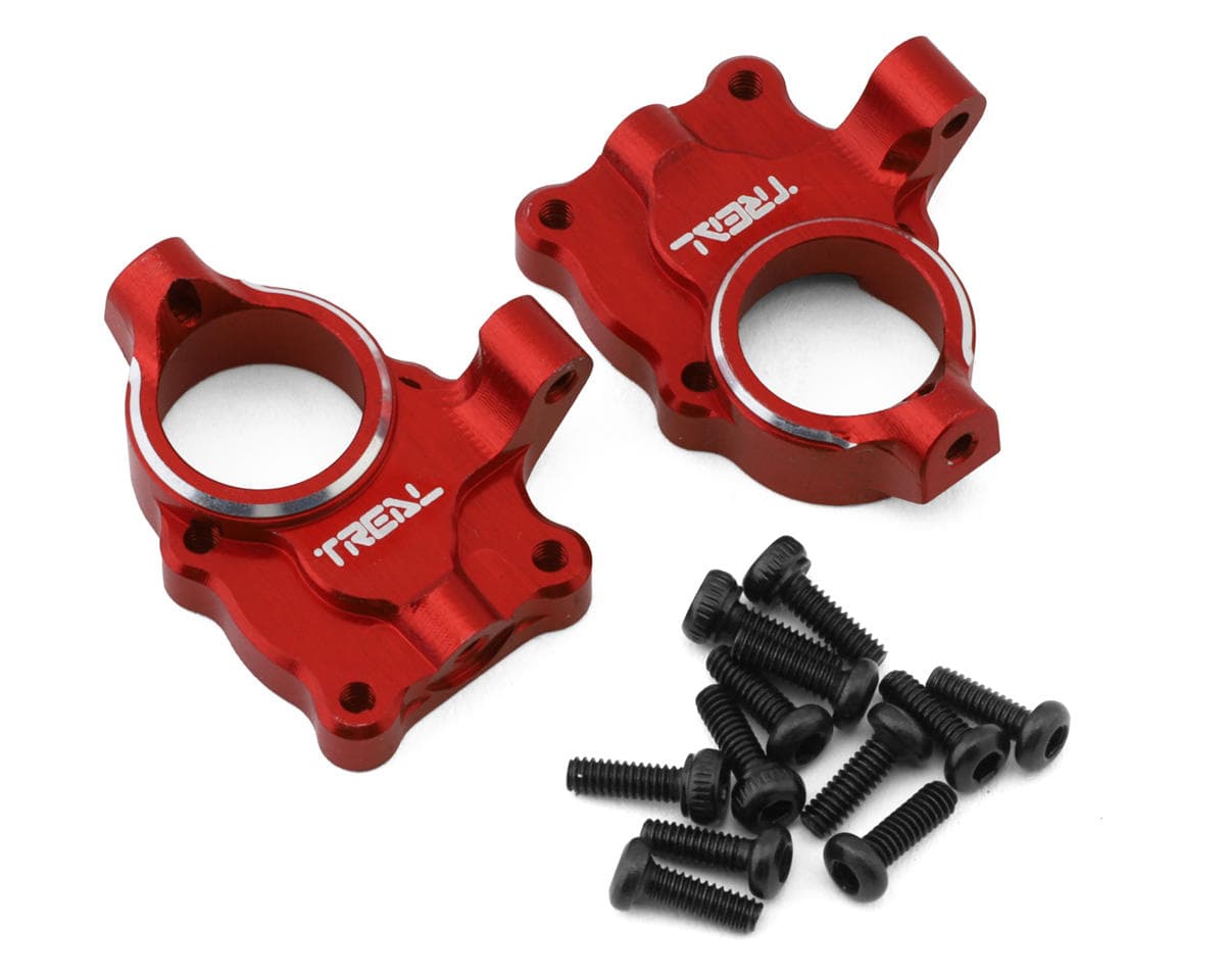 Treal Hobby FCX24 Aluminum Inner Portal Covers (Red) (2)