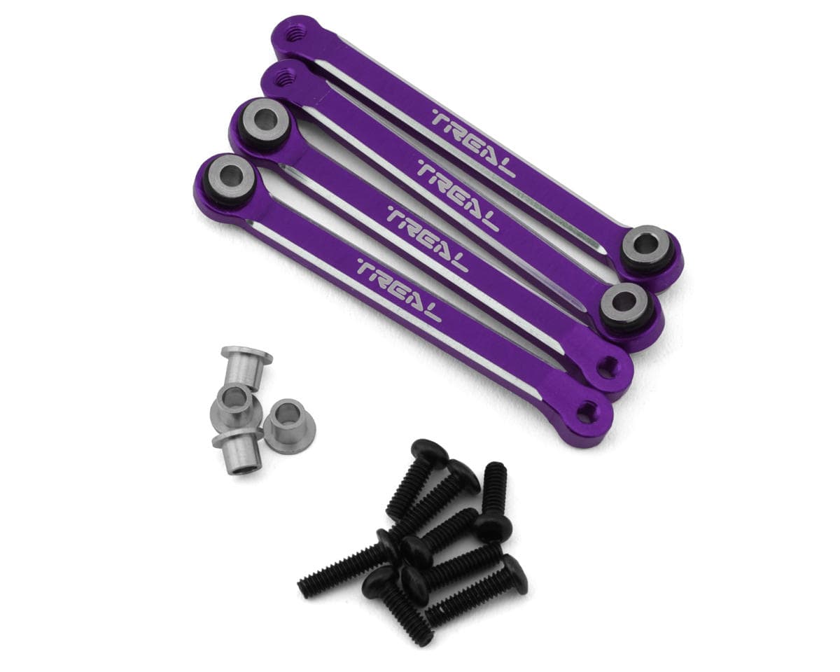 Treal Hobby FCX24 Aluminum Upper Links Set (Purple)