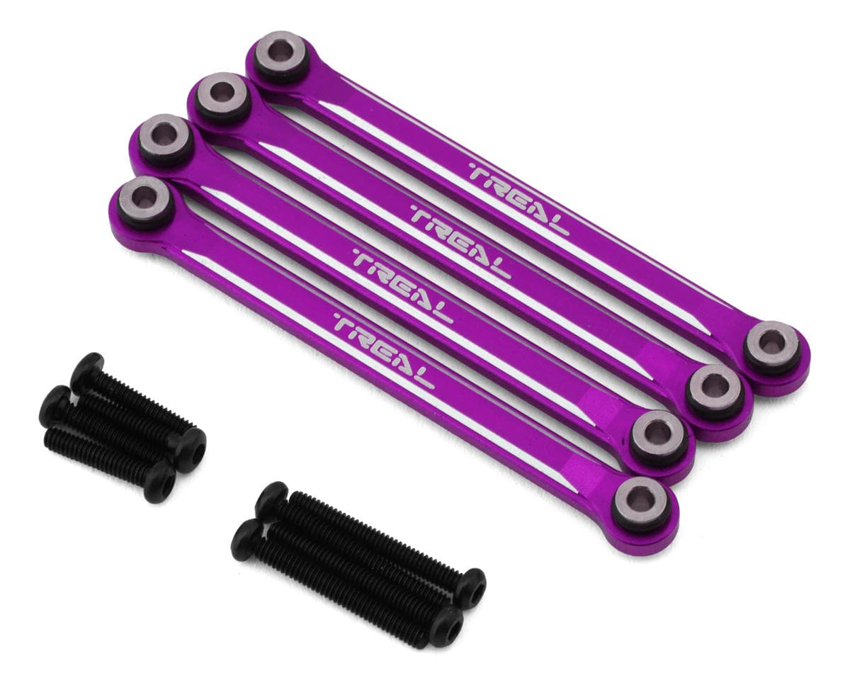 Treal Hobby FCX24 Aluminum Lower Links Set (Purple)