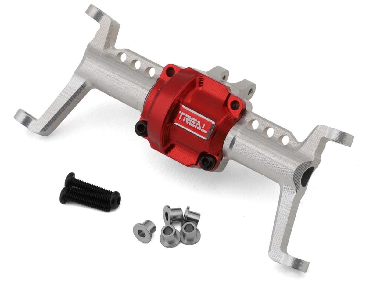 Treal Hobby FCX24 Aluminum Front Portal Axle Housing (Silver)